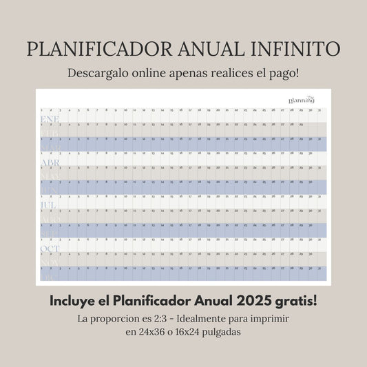 Planificador Anual Infinito + Planificador Anual 2025